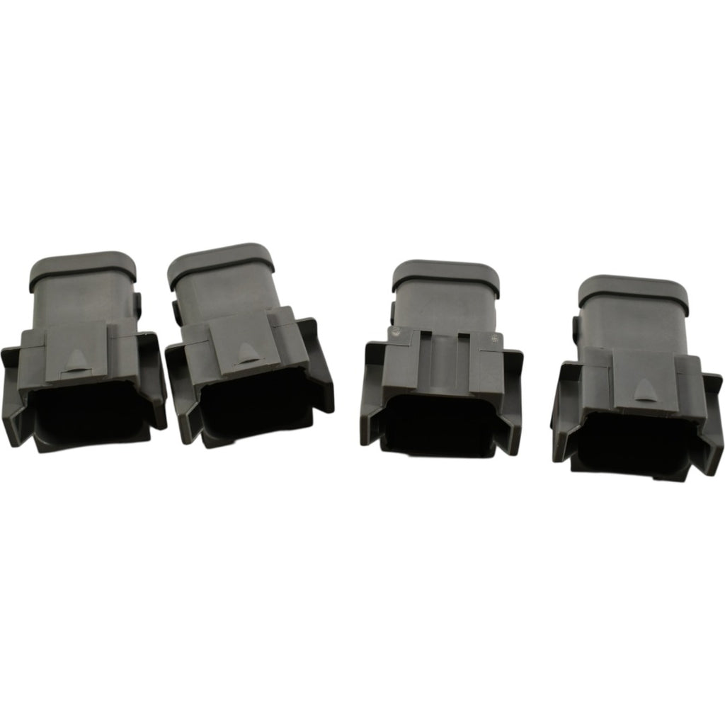 Lot of 4 NEW Deutsch.8 POS Rectangular Connectors - Housings Plug Gray