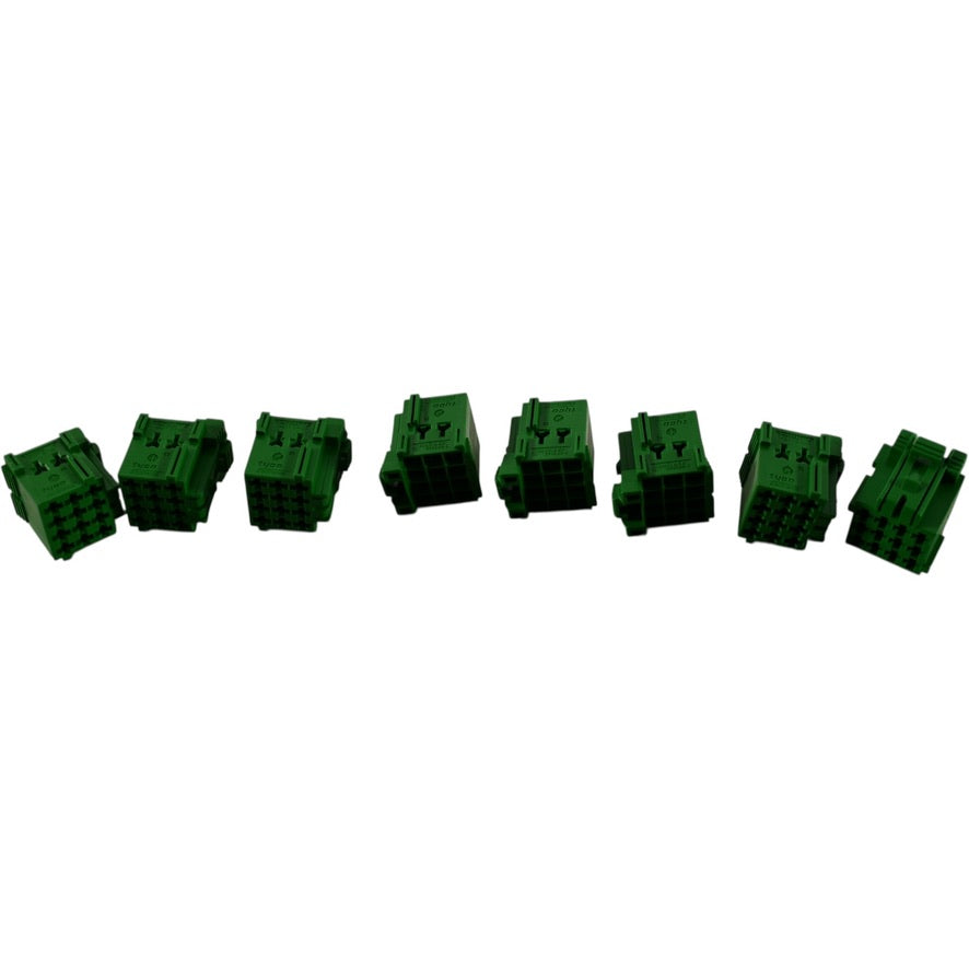 Lot of 8 NEW Tyco 1-967622 12 Rectangular Connectors - Housings Receptacle Green 0.197'' (5.00mm)