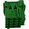 Lot of 8 NEW Tyco 1-967622 12 Rectangular Connectors - Housings Receptacle Green 0.197'' (5.00mm)