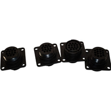Lot of 4 NEW Amp 206043-1 14 Position Circular Connector Receptacle Housing Panel Mount