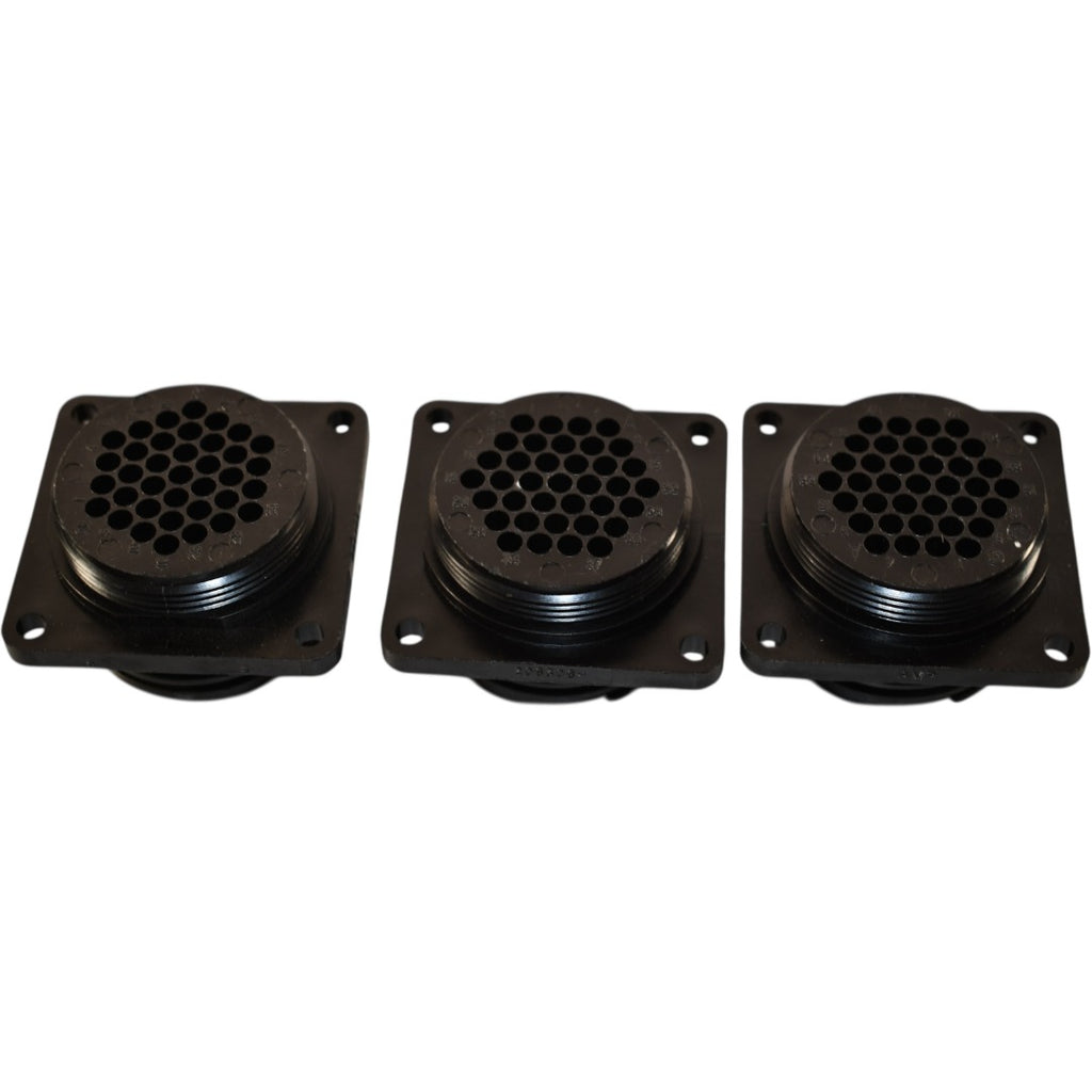 Lot of 3 NEW AMP 206306-1 37 Position Circular Connector Receptacle Housing Panel Mount