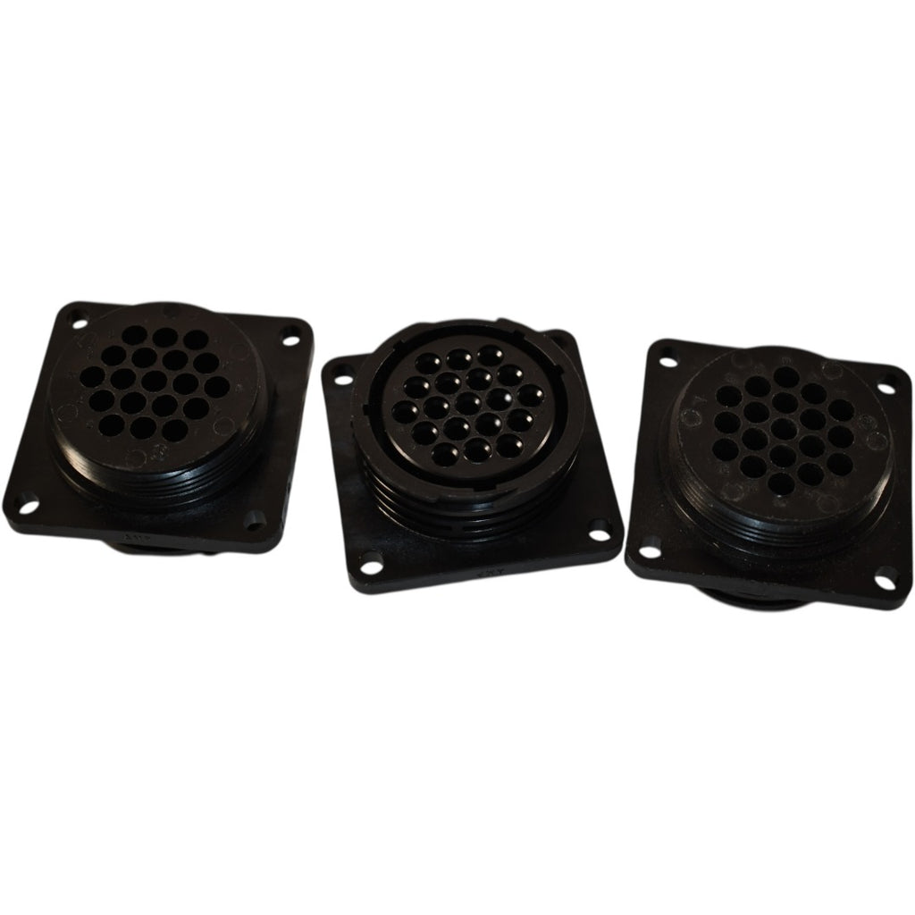 Lot of 3 NEW AMP 211773-1 19 Position Circular Connector Receptacle Housing Panel Mount