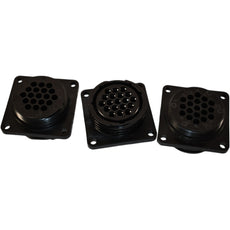 Lot of 3 NEW AMP 211773-1 19 Position Circular Connector Receptacle Housing Panel Mount