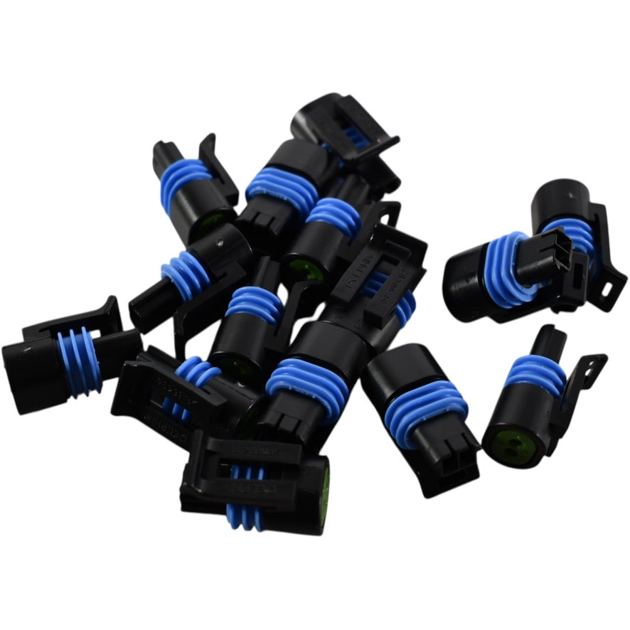 Lot of 15 NEW Delphi PA66 2 Pin Female Terminal Connector