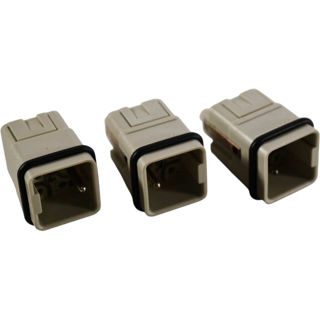Lot of 3 NEW Harting Han Q 5/0-M 5-Core Male Industrial Connectors