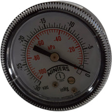 Winters 0 to -30 VAC inHg Pressure Gauge Industrial Vacuum Meter