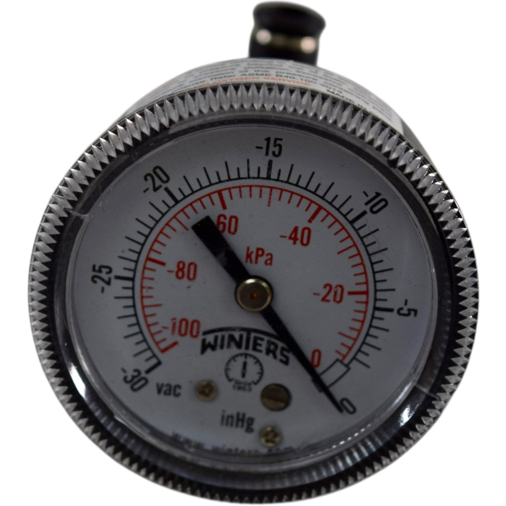 Winters 0 to -30 VAC inHg Pressure Gauge Industrial Vacuum Meter