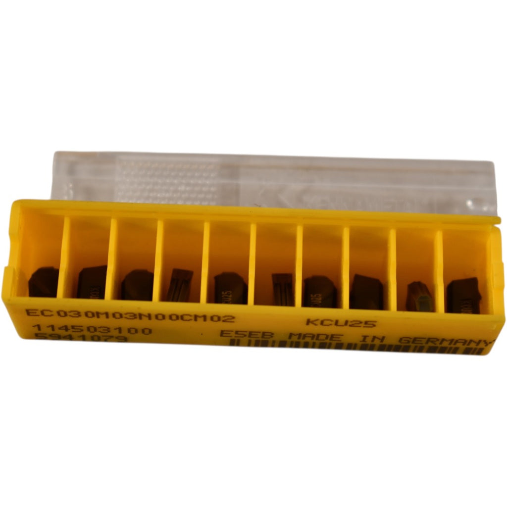 Pack of 10 NEW Kennametal EG0300M03P KCU25 Carbide Grooving Inserts