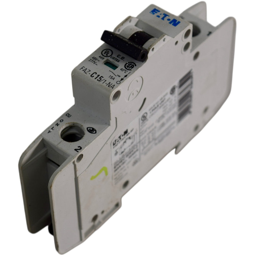 Eaton FAZ-C15/1-NA Circuit Breaker 1-Pole 15A 277V C-Curve UL489