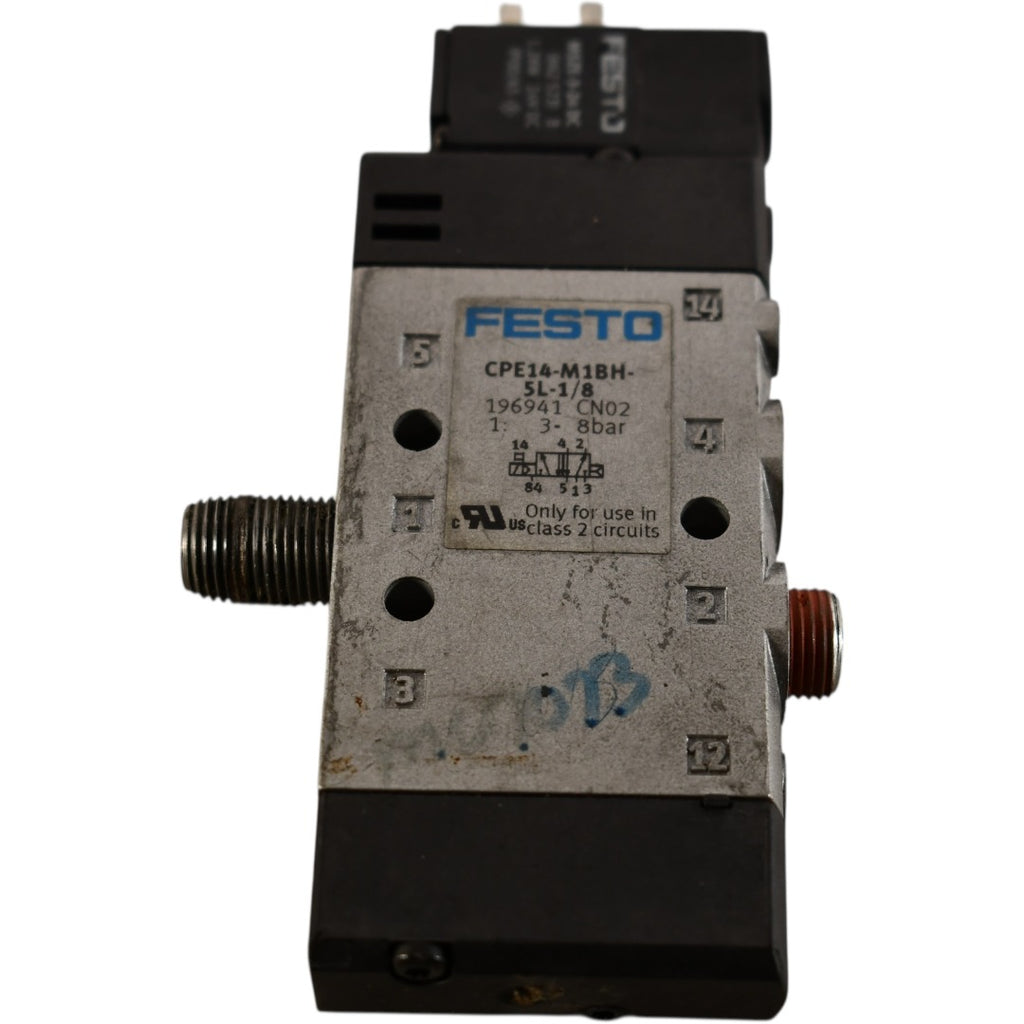 Festo 196941 Solenoid Valve | CPE14-M1BH-5L-1/8 | 5/2-Way G1/8 Ports 24VDC Coil