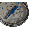 Festo 8003639 Pressure Gauge | PAGN-40-16-G14 | Cracked Face | 0-230PSI