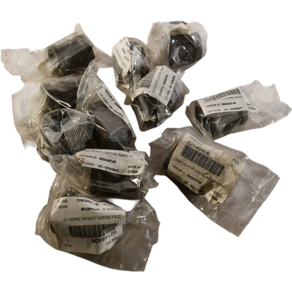 Lot of 11 NEW 62149406 Couplings | 1/2'' | Malleable Iron | Black Finish