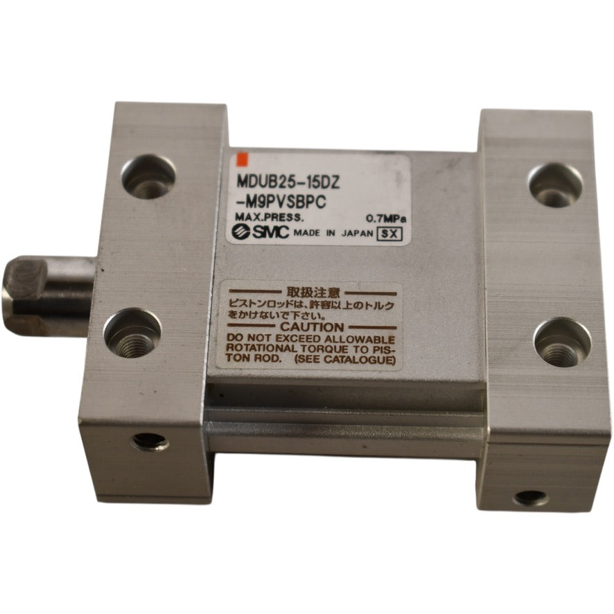 NEW SMC MDUB25-15DZ Plate Cylinder Double Acting 25mm Bore 15mm Stroke Compact