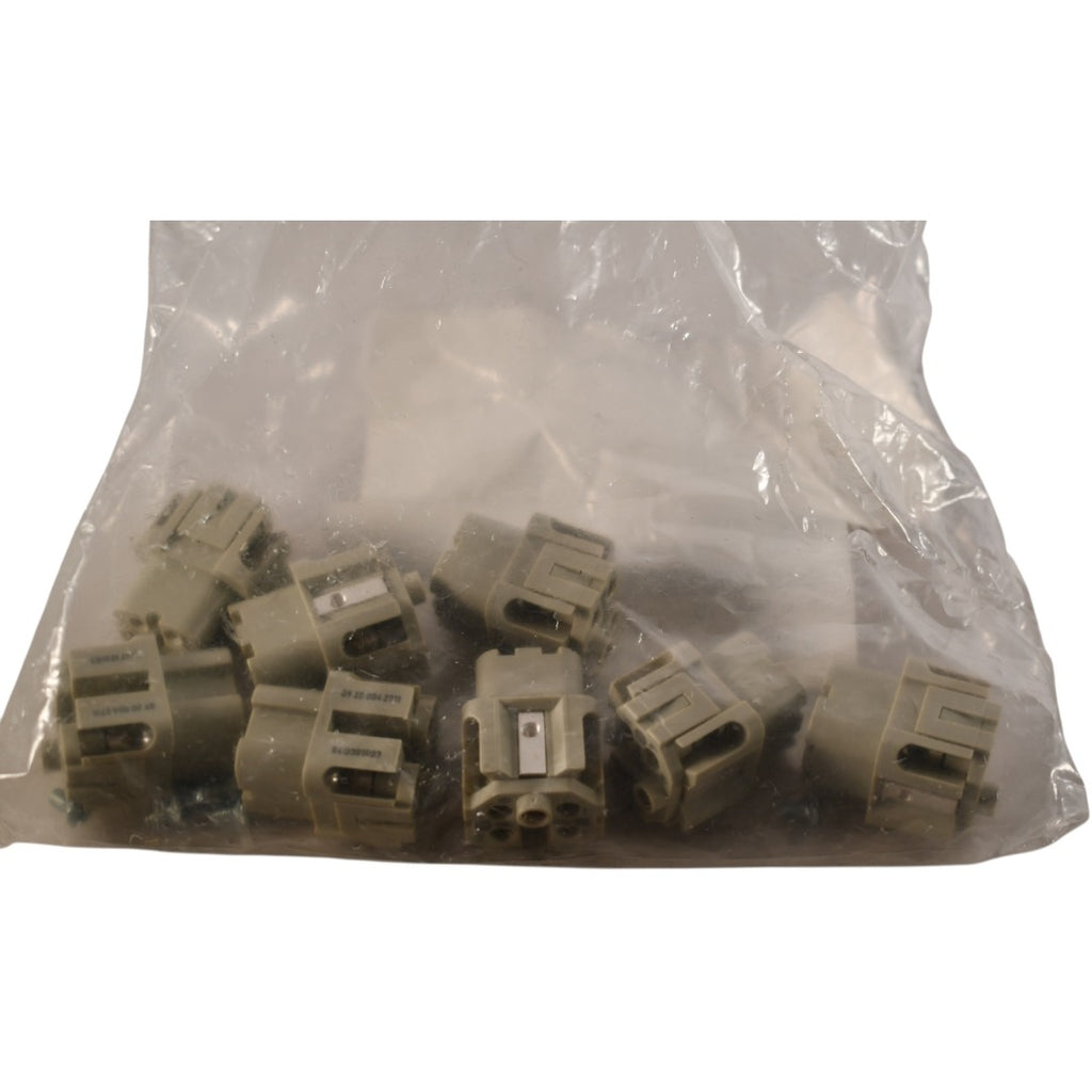 NEW 8x Harting 09200042711 Han A Female Insert 4-Pos Screw 10A 600V
