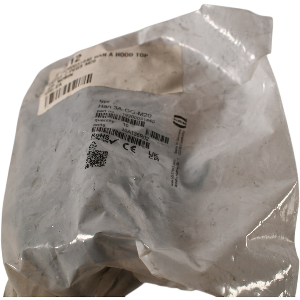 NEW 12x Harting 19200031440 Han A Hood Top Entry 3A M20 Zinc Die Cast