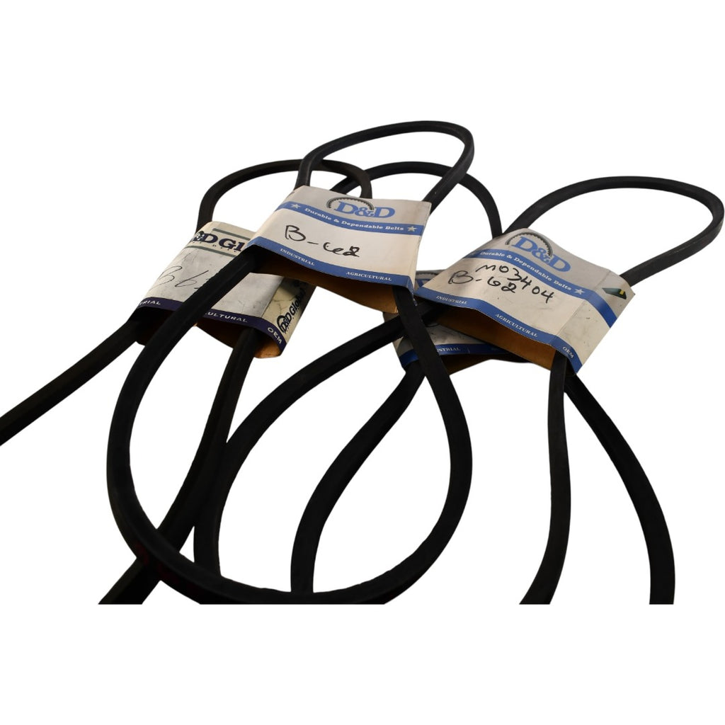 Lot of 5 NEW D&D B62 V-Belts 5/8'' x 65'' Industrial PowerDrive 5L650