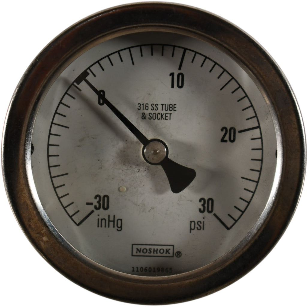 NEW Noshok 2-1/2'' Pressure Gauge -30 to 30 PSI