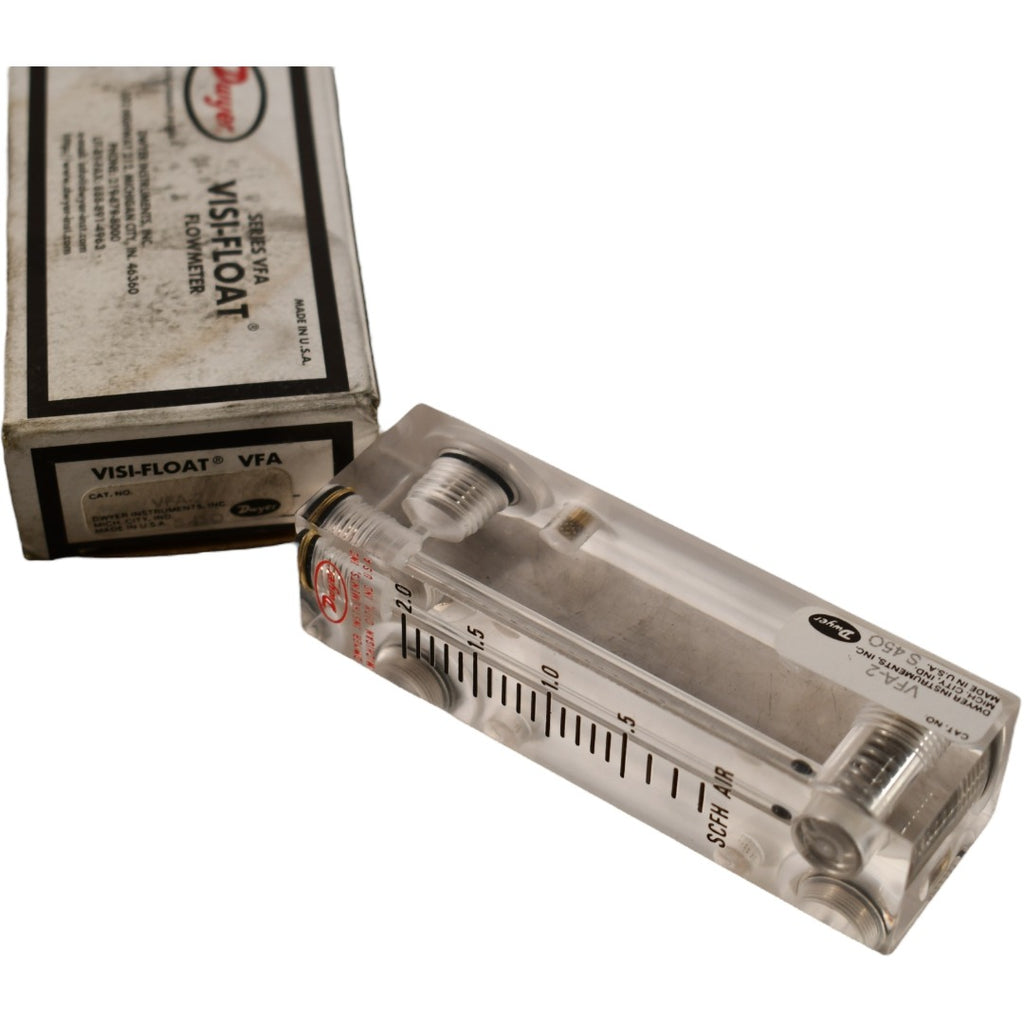 NEW Dwyer VFA-2 Visi-Float Acrylic Flowmeter 2'' Scale �5% Acc 1/8'' NPT