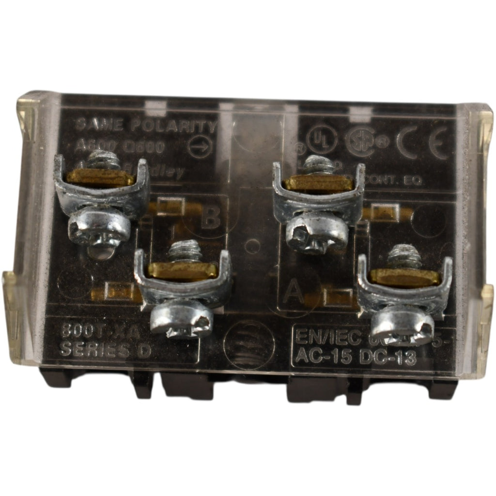 Allen Bradley 800T-XA Contact Block Shallow 30mm 1NO 1NC Screw Terminals