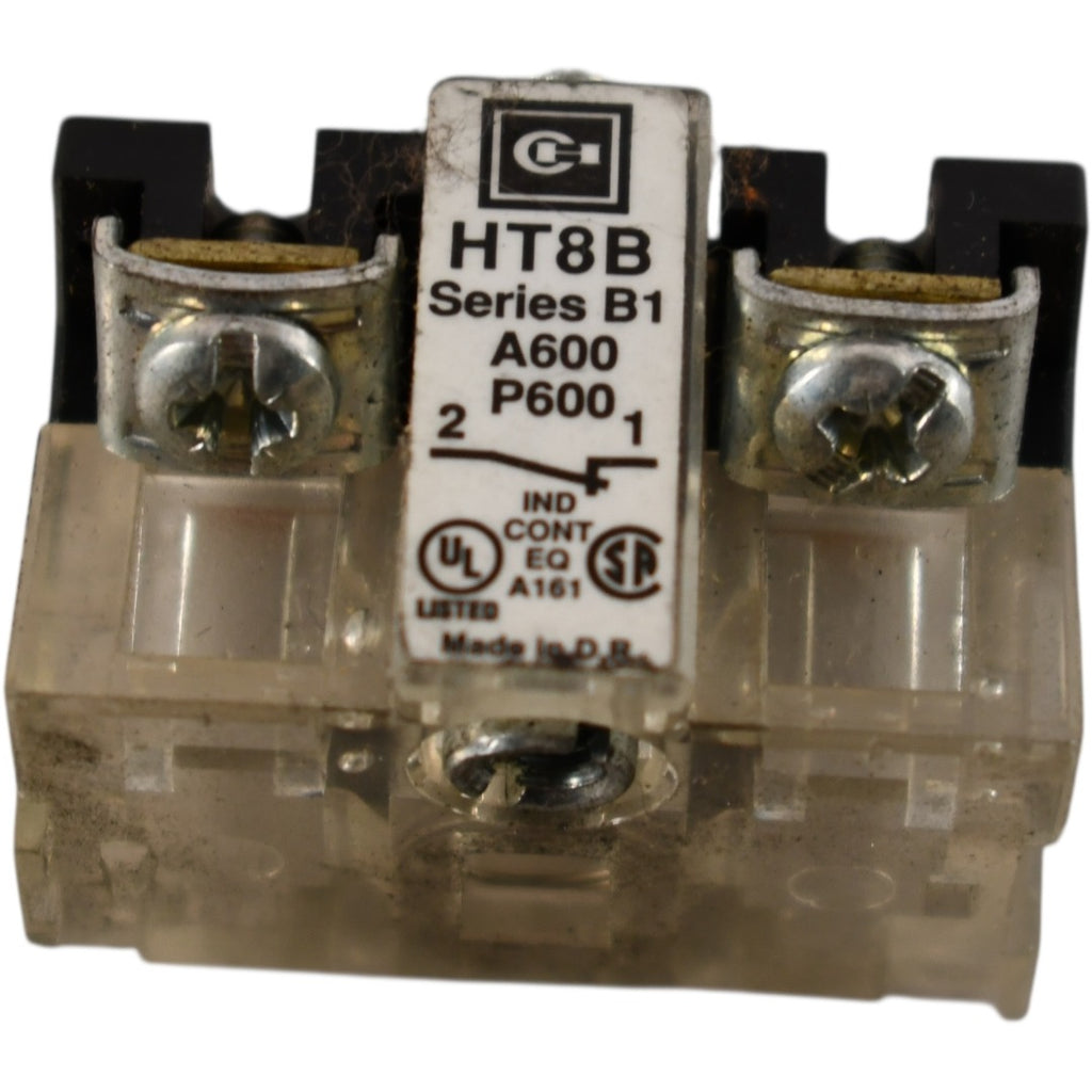 Eaton HT8B 30.5mm 1NC Pushbutton Contact Block 12A 600VAC Industrial