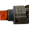 IDEC ALD Amber LED Indicator Light with BST010 Contact Block Spring Loaded