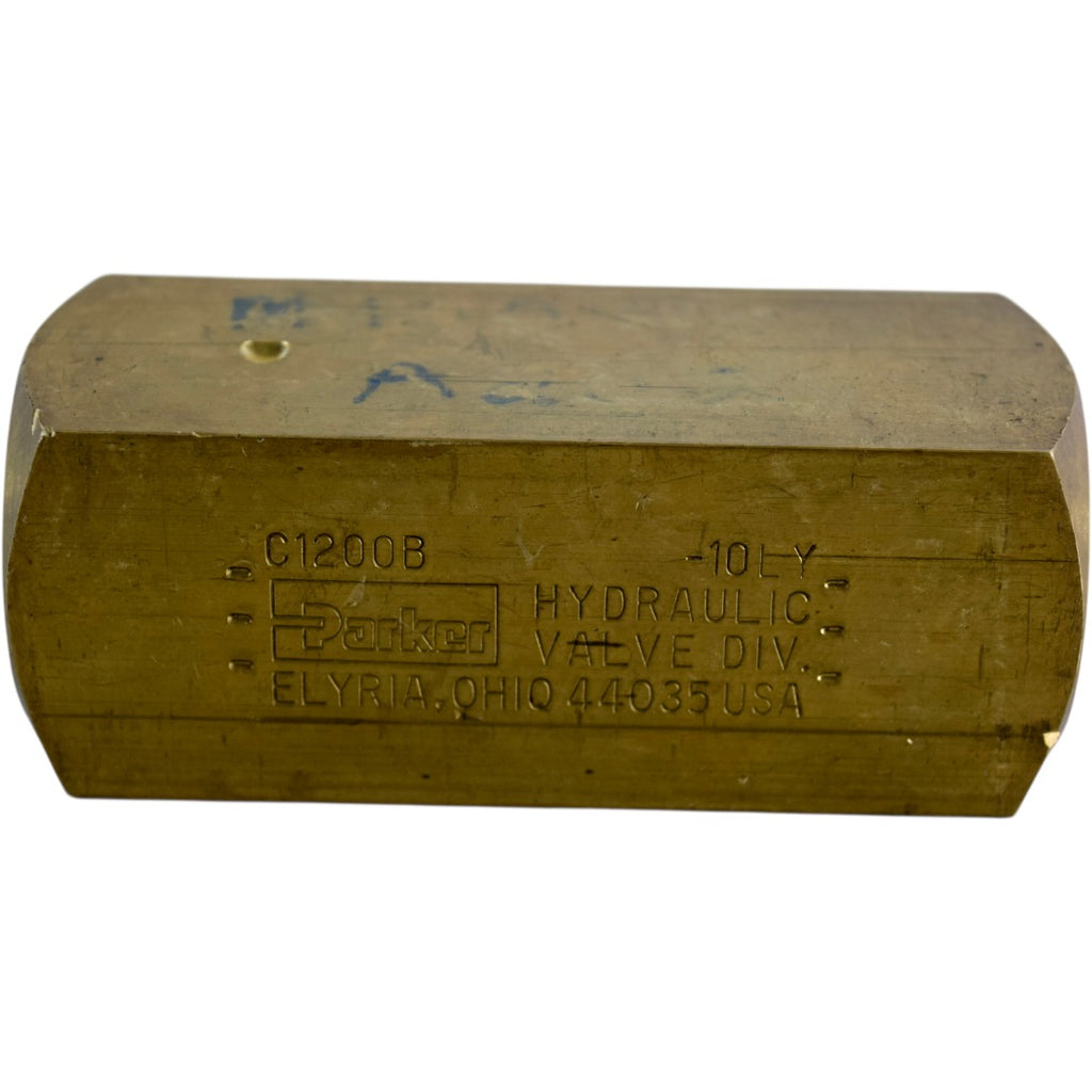 NEW Parker C1200B Hydraulic Colorflow Check Valve Brass 3/4''NPT 2000psi 25GPM