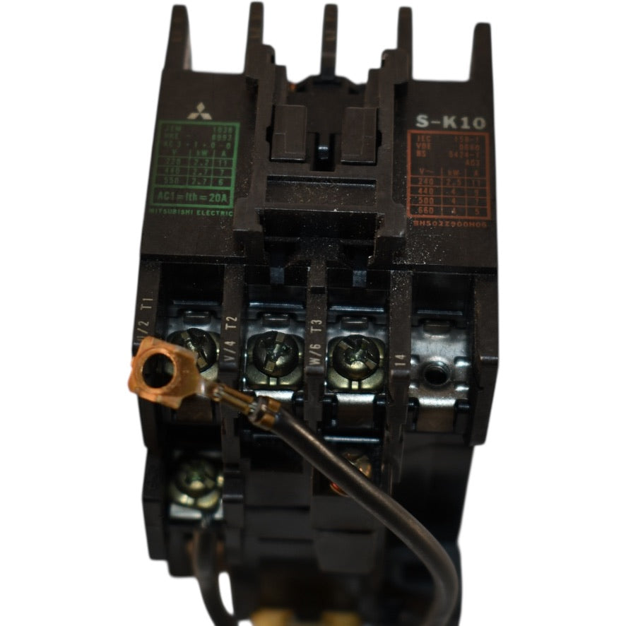 Mitsubishi S-K10 Contactor 20A AC-3 Duty 600VAC 3-Pole