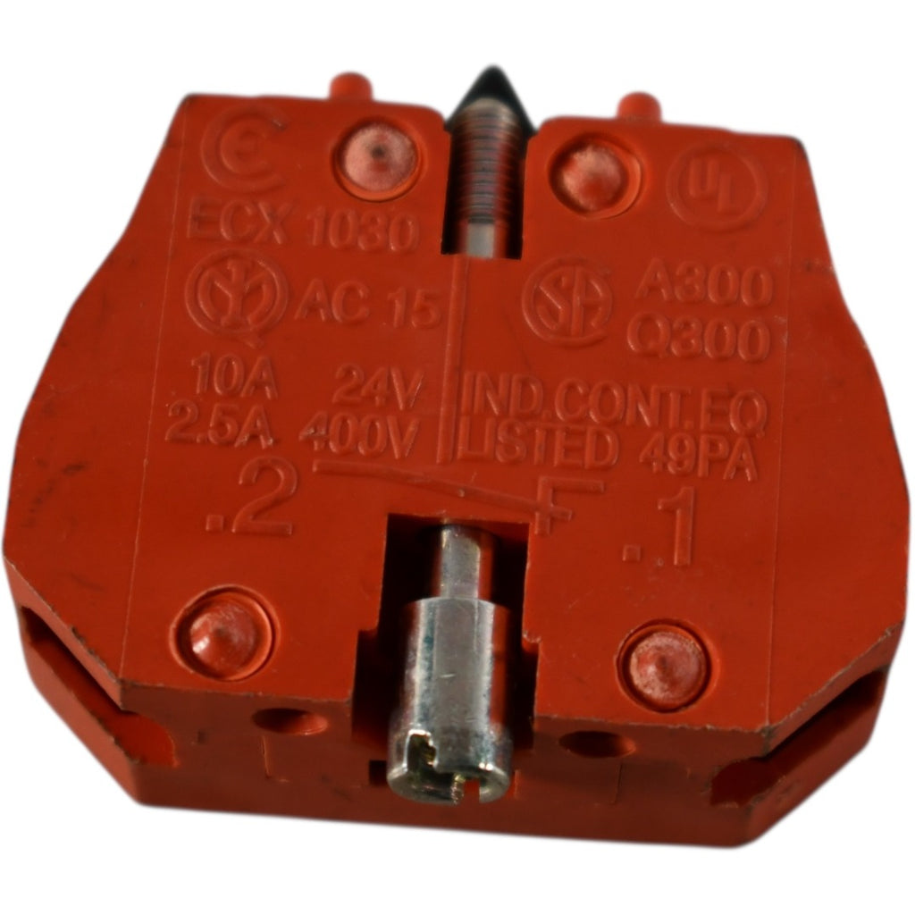 Automation Direct ECX-1030 Contact Block Red 1NC 22mm Push Button Switch