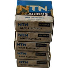 Lot of 5 NEW NTN 6202-LLU/2AU1 Deep Groove Ball Bearings 15x35x11mm Sealed