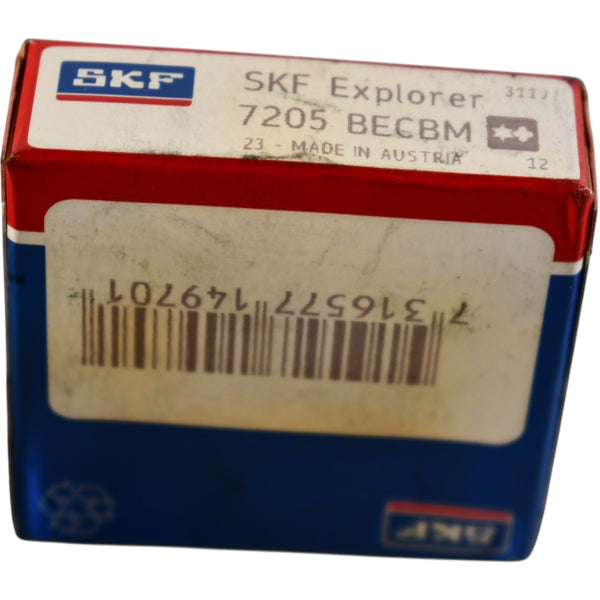 Cuscinetto A Contatto Angolare SKF 7205BECBM – Nuovo, Scatola Un Po' Rovinata