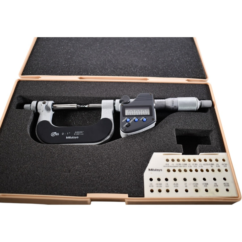 Mitutoyo 324-351 Digital Gear Tooth Micrometer 0-1''/25mm IP65 w/ Engravings