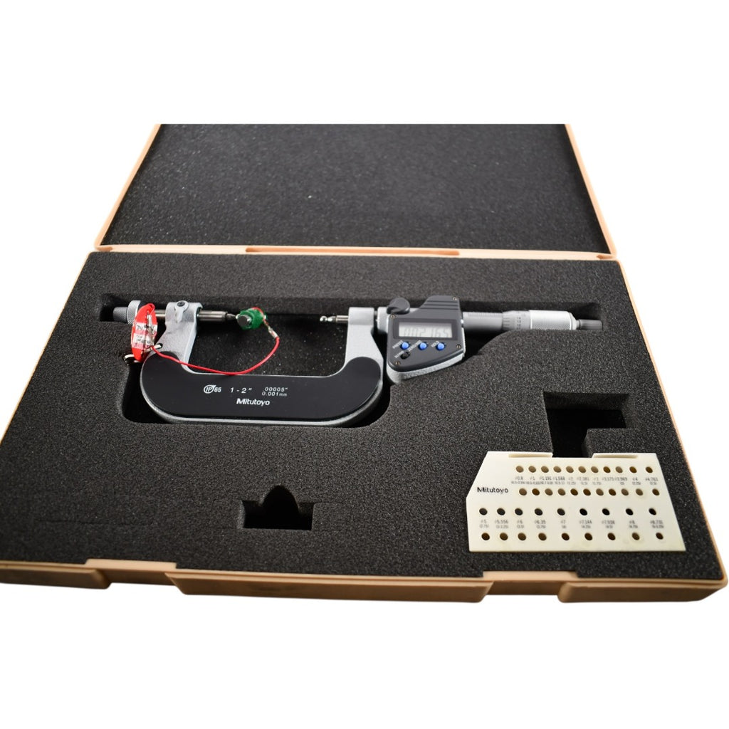 Mitutoyo 324-352 Digital Gear Tooth Micrometer 1-2''/50mm IP65 w/ Engravings