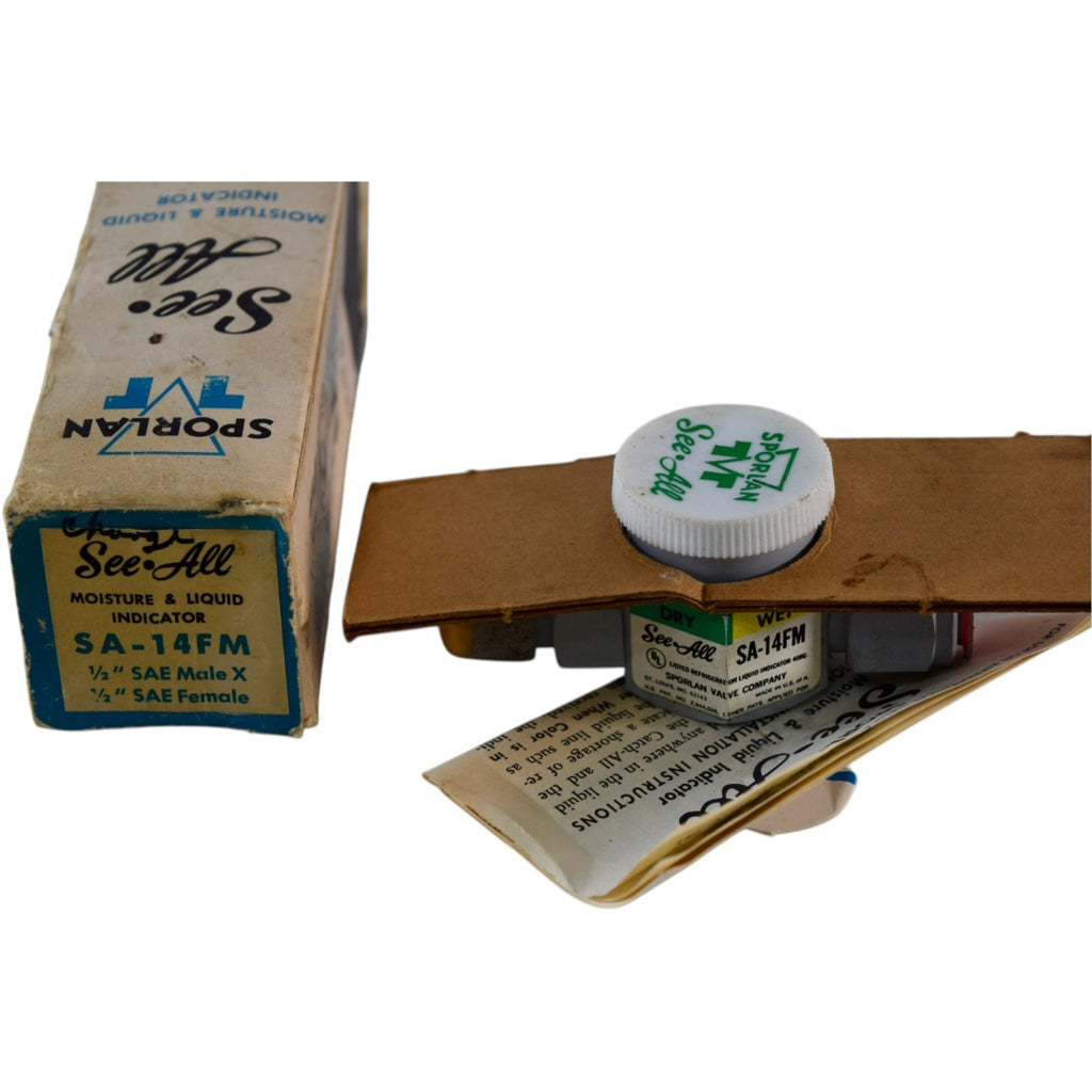 NEW Sporlan SA-14FM 1/2'' Female x Male Flare Moisture & Liquid Indicator