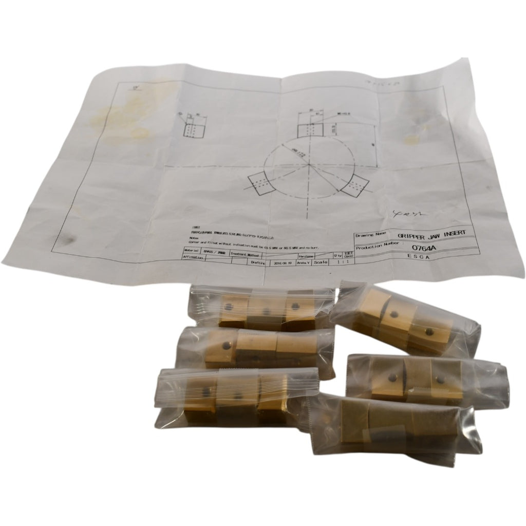 Lot of 6 NEW ESCA 0764A Gripper Jaw Inset