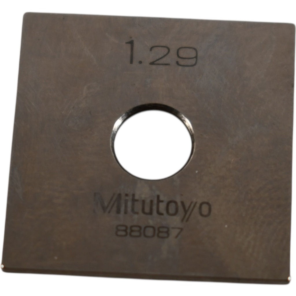 Mitutoyo 88087 1.29mm Square Steel Gage Block Inspection Standard