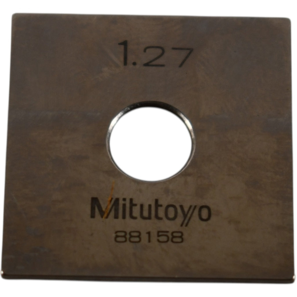 Mitutoyo 88158 1.27mm Square Steel Gage Block Inspection Standard