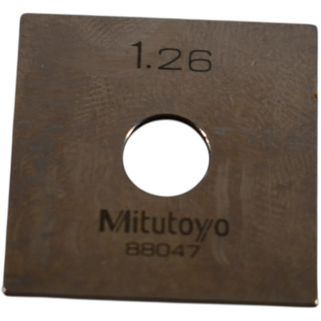 Mitutoyo 88047 1.26mm Square Steel Gage Block Inspection Standard