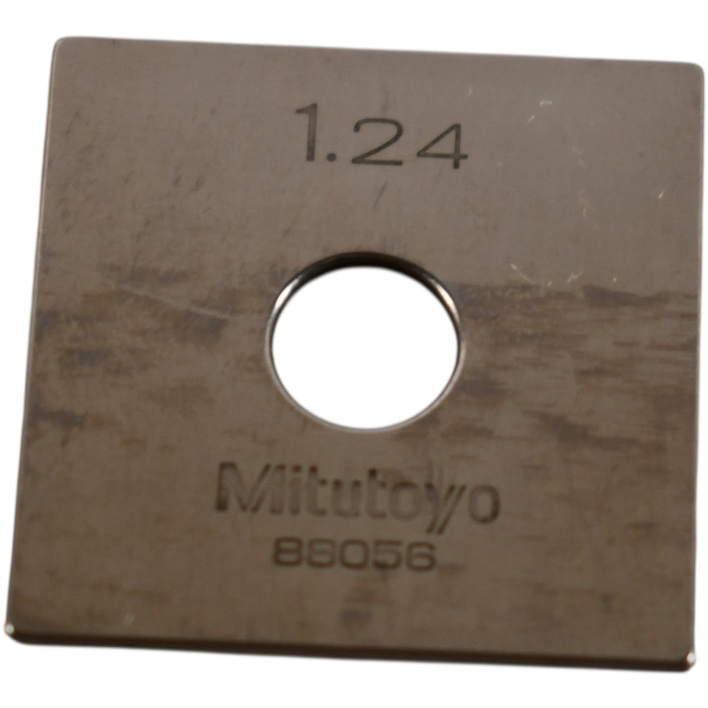 Mitutoyo 88056 1.24mm Square Steel Gage Block Inspection Standard