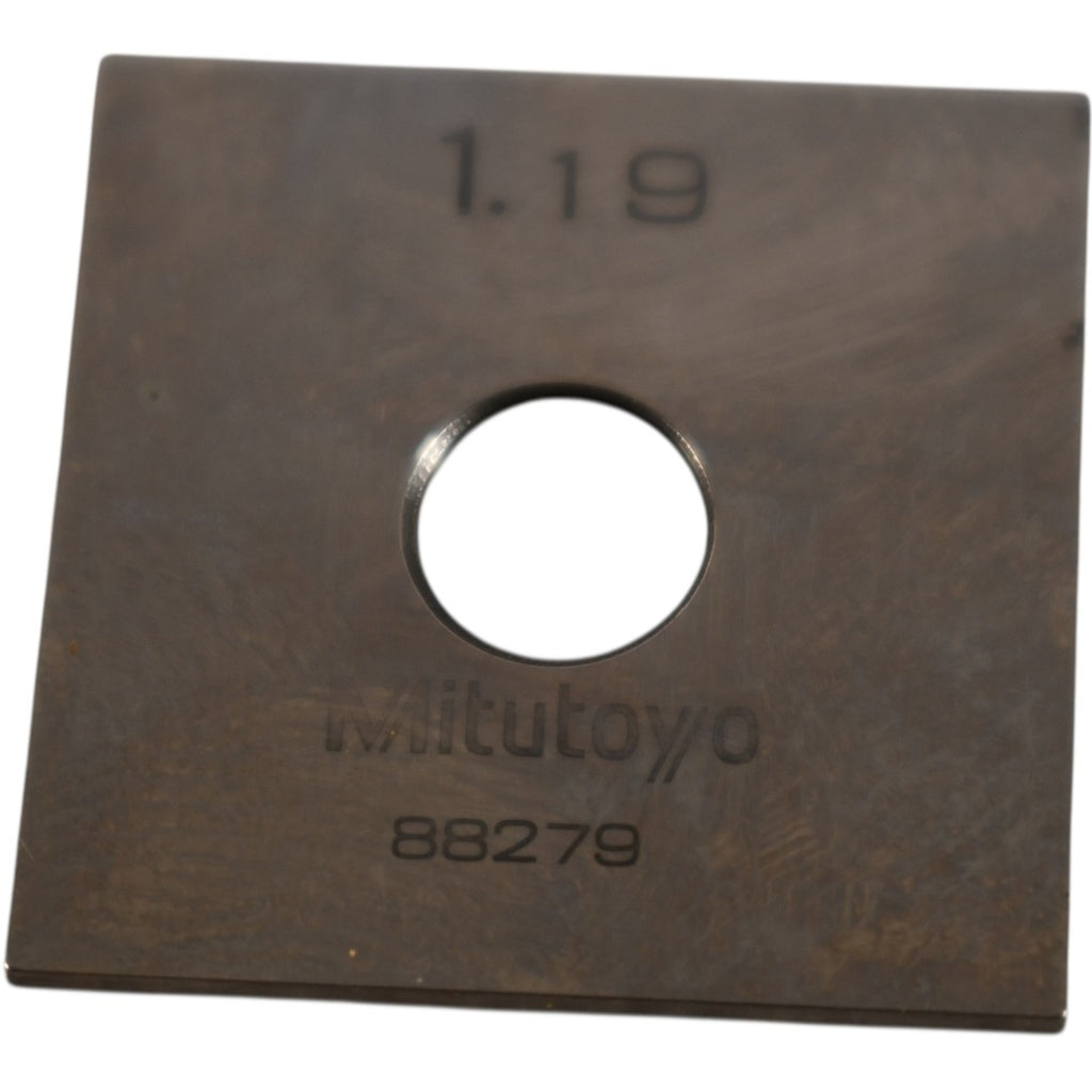 Mitutoyo 88279 1.19mm Square Steel Gage Block Inspection Standard