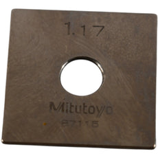 Mitutoyo 87115 1.17mm Square Steel Gage Block Inspection Standard