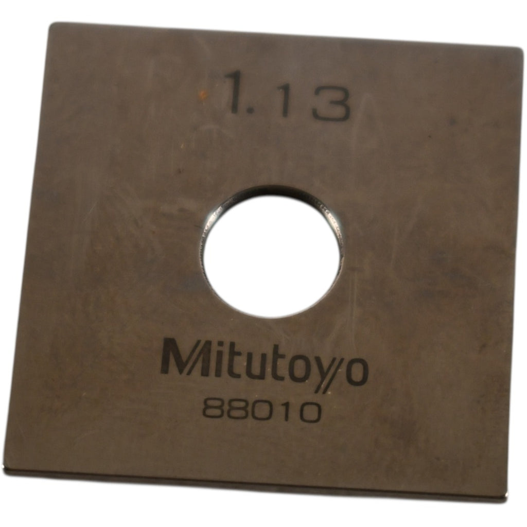 Mitutoyo 88010 1.13mm Square Steel Gage Block Inspection Standard