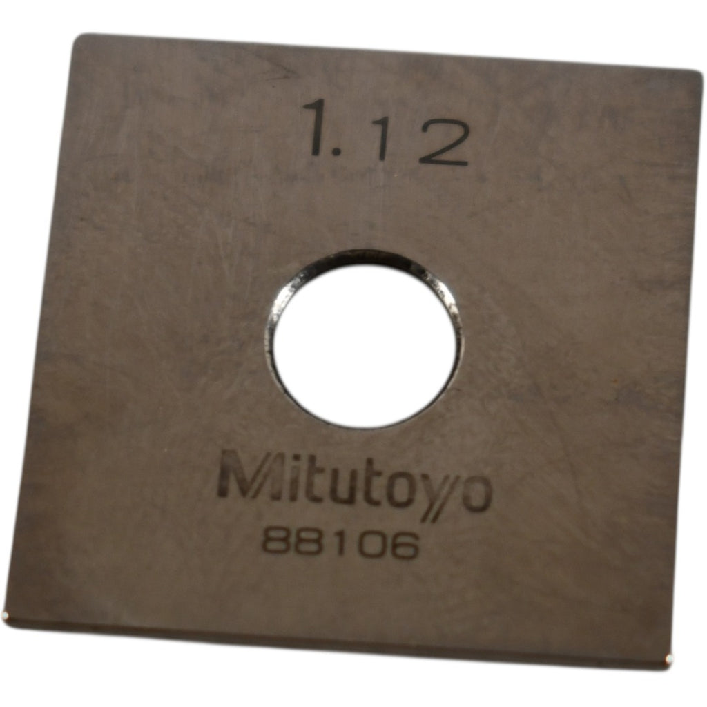 Mitutoyo 88106 1.12mm Square Steel Gage Block Inspection Standard