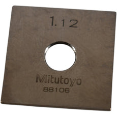 Mitutoyo 88106 1.12mm Square Steel Gage Block Inspection Standard