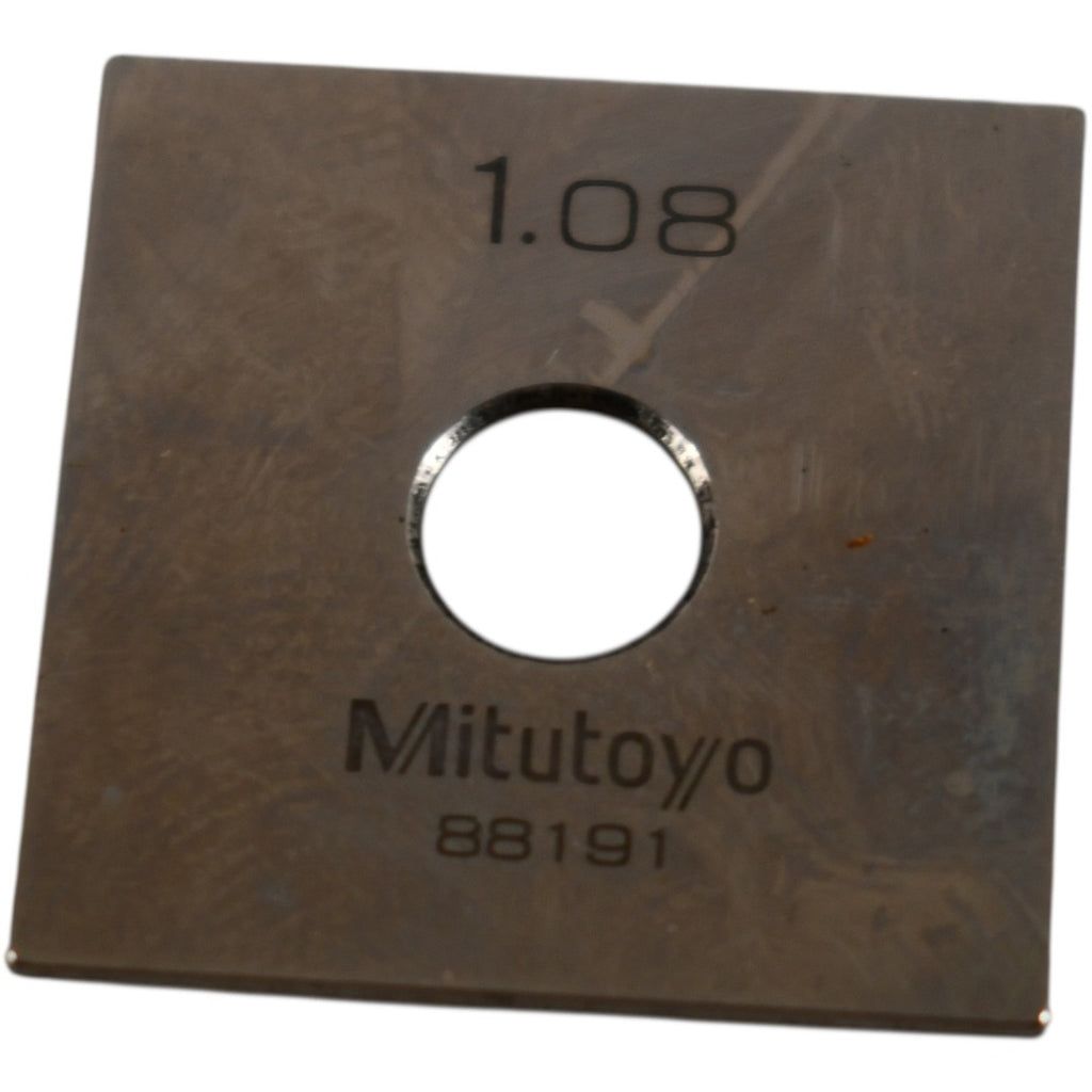 Mitutoyo 88191 1.08mm Square Steel Gage Block Inspection Standard