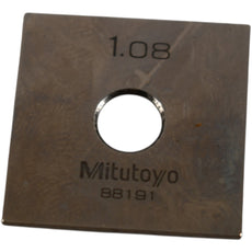 Mitutoyo 88191 1.08mm Square Steel Gage Block Inspection Standard