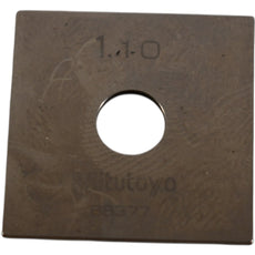 Mitutoyo 88377 1.10mm Square Steel Gage Block Inspection Standard