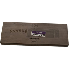 Mitutoyo 945706 100mm Rectangular Steel Gage Block Inspection Standard