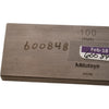 Mitutoyo 945706 100mm Rectangular Steel Gage Block Inspection Standard