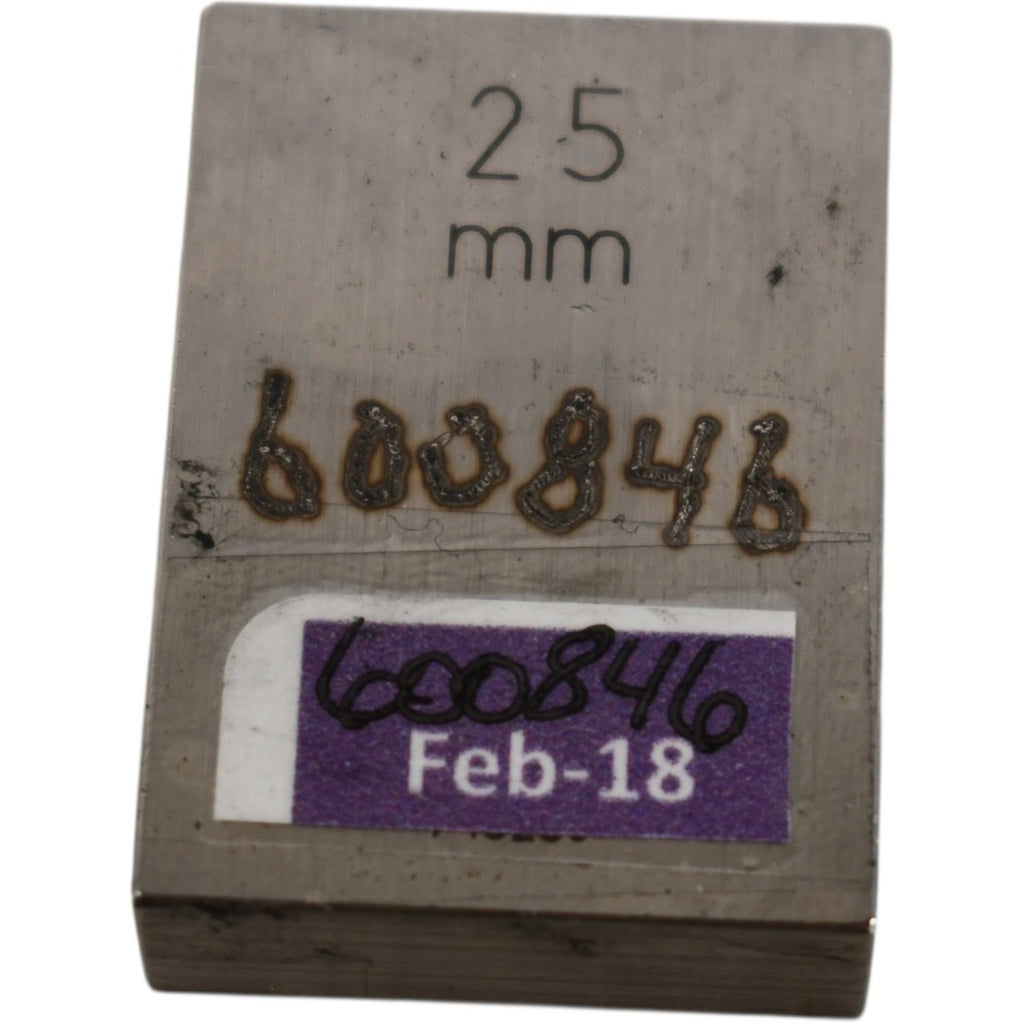 Mitutoyo 25mm Rectangular Steel Gage Block Inspection Standard