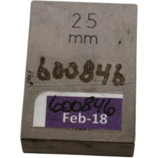 Mitutoyo 25mm Rectangular Steel Gage Block Inspection Standard